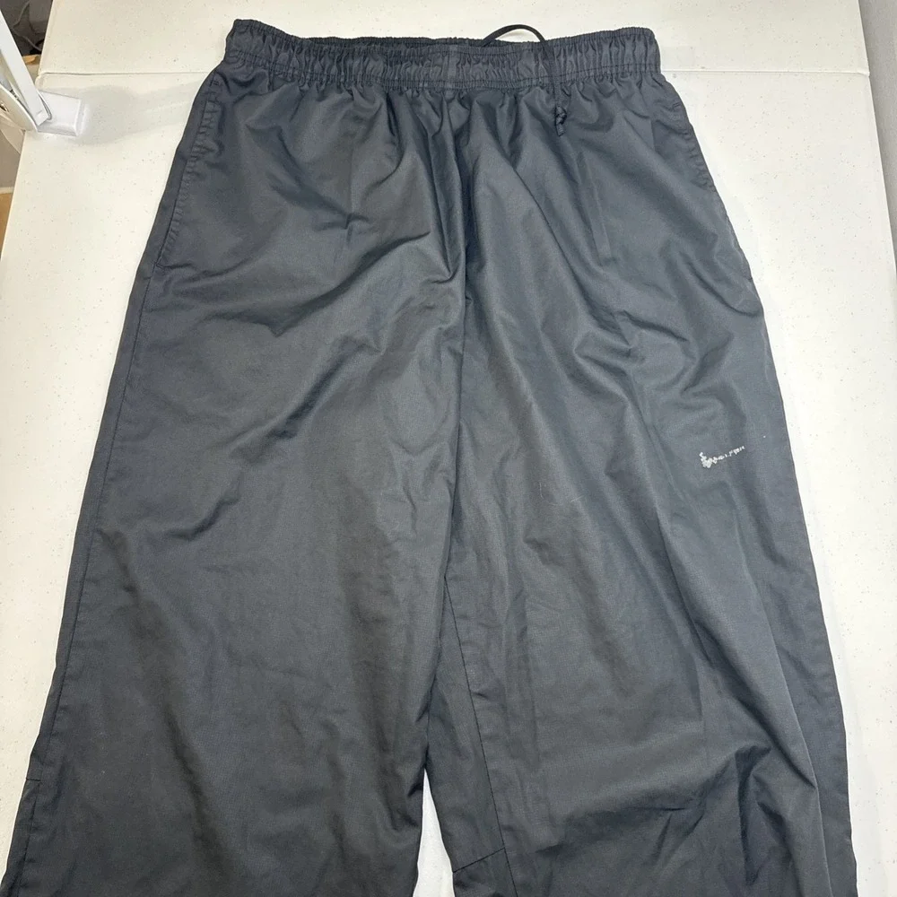 Nike Golf Fit Storm Mens  Black Windbreaker Pants, Button-Up Ankle, Large 30*31